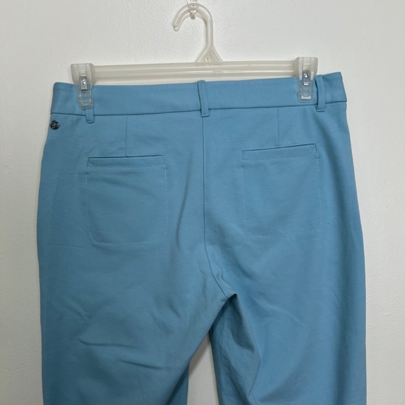 Betabrand Cropped Cuffed Pants Size L Petite in Sky Blue Color - Picture 7 of 9